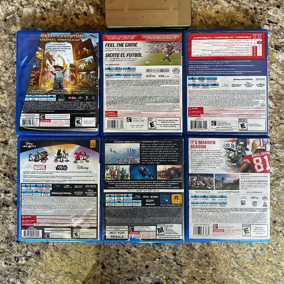 PS4 Video Games Lego Jurassic World, EASports, Disney Infinity, Grand Theft Auto - Picture 2 of 9
